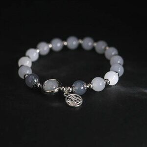 NWT: Grey Moonstone Crystal Blessing Bracelet